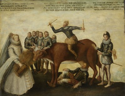 The Dairy Cow: The Dutch Provinces, Revolting against the Spanish King Philip II, Are Led by Prince William of Orange, The States General Entreat Queen Elizabeth I for Aid by Anonymous